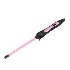 CHOPSTICK STYLER Heroine front view showing compact wand and pink ceramic barrel for precise curls