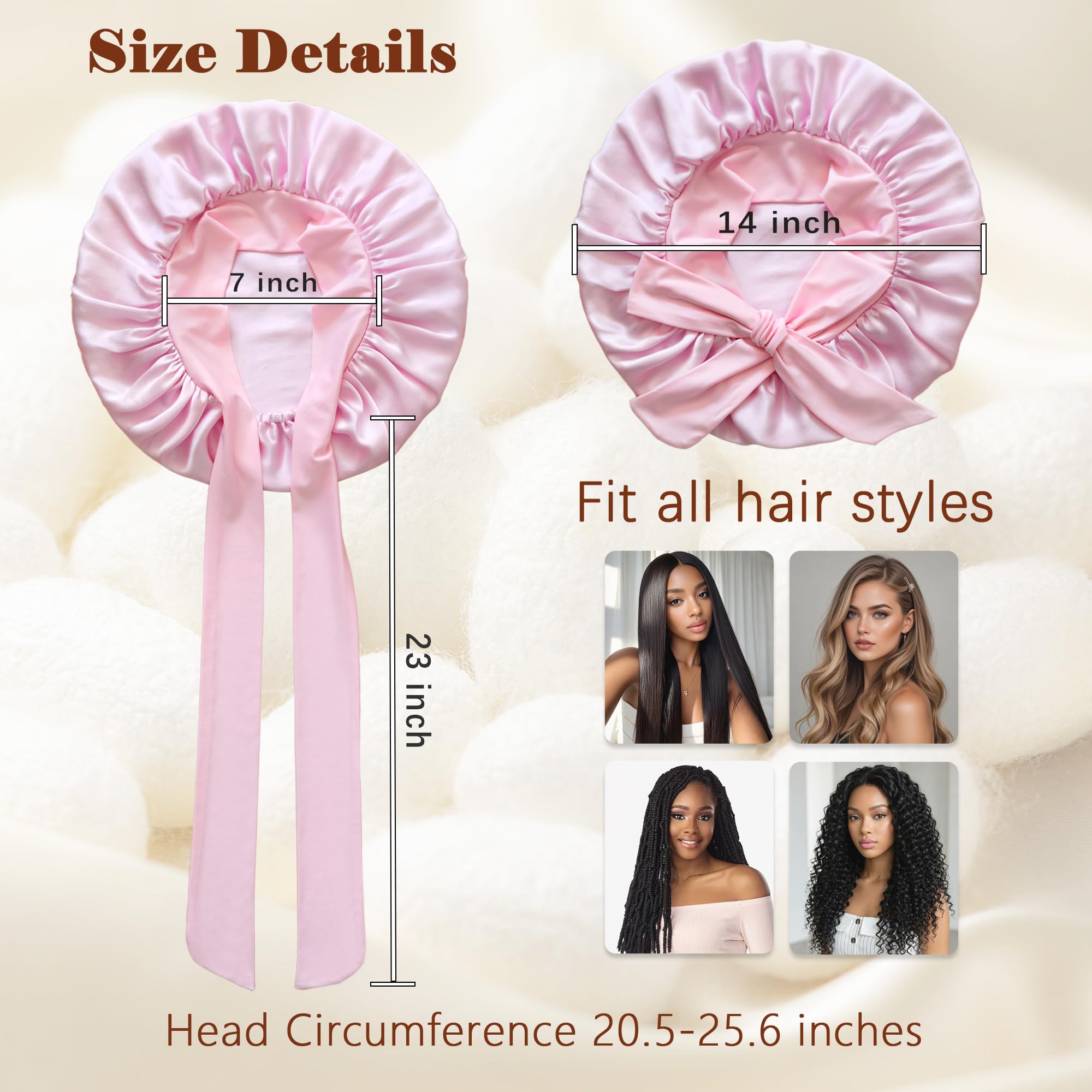 choshion roomy cap with braids illustrating ample space for thick or long styles