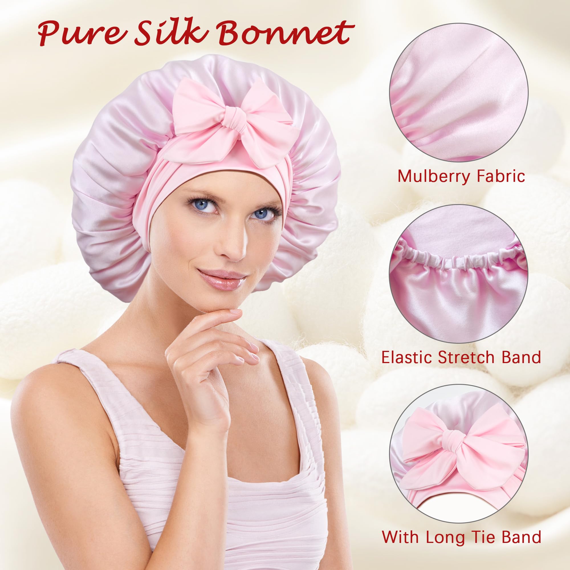 choshion scrunchie and bonnet set arranged to show coordinated hair-care accessories