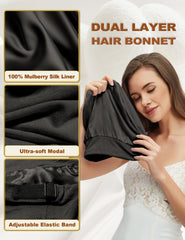 choshion close-up of 19 momme Mulberry silk lining for reduced friction and frizz control
