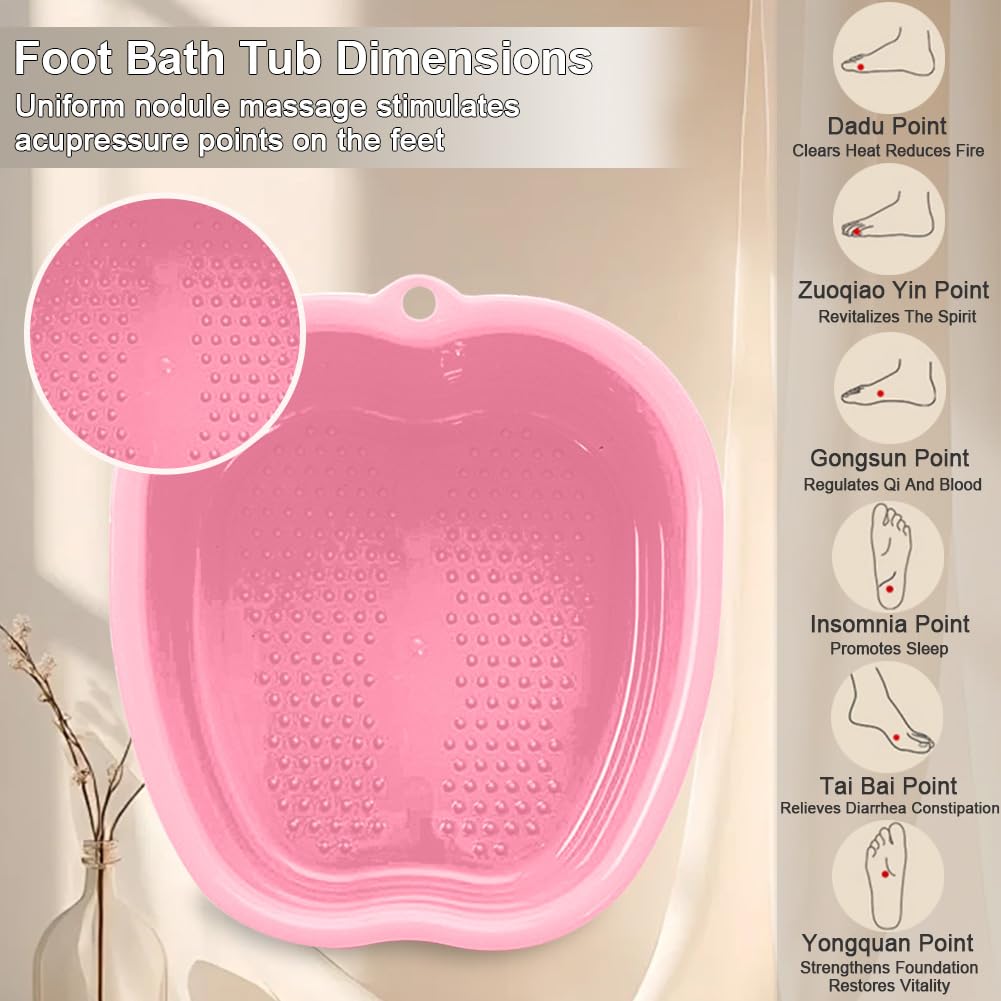 Chpbolly basin in use with feet immersed to relieve fatigue and support relaxation