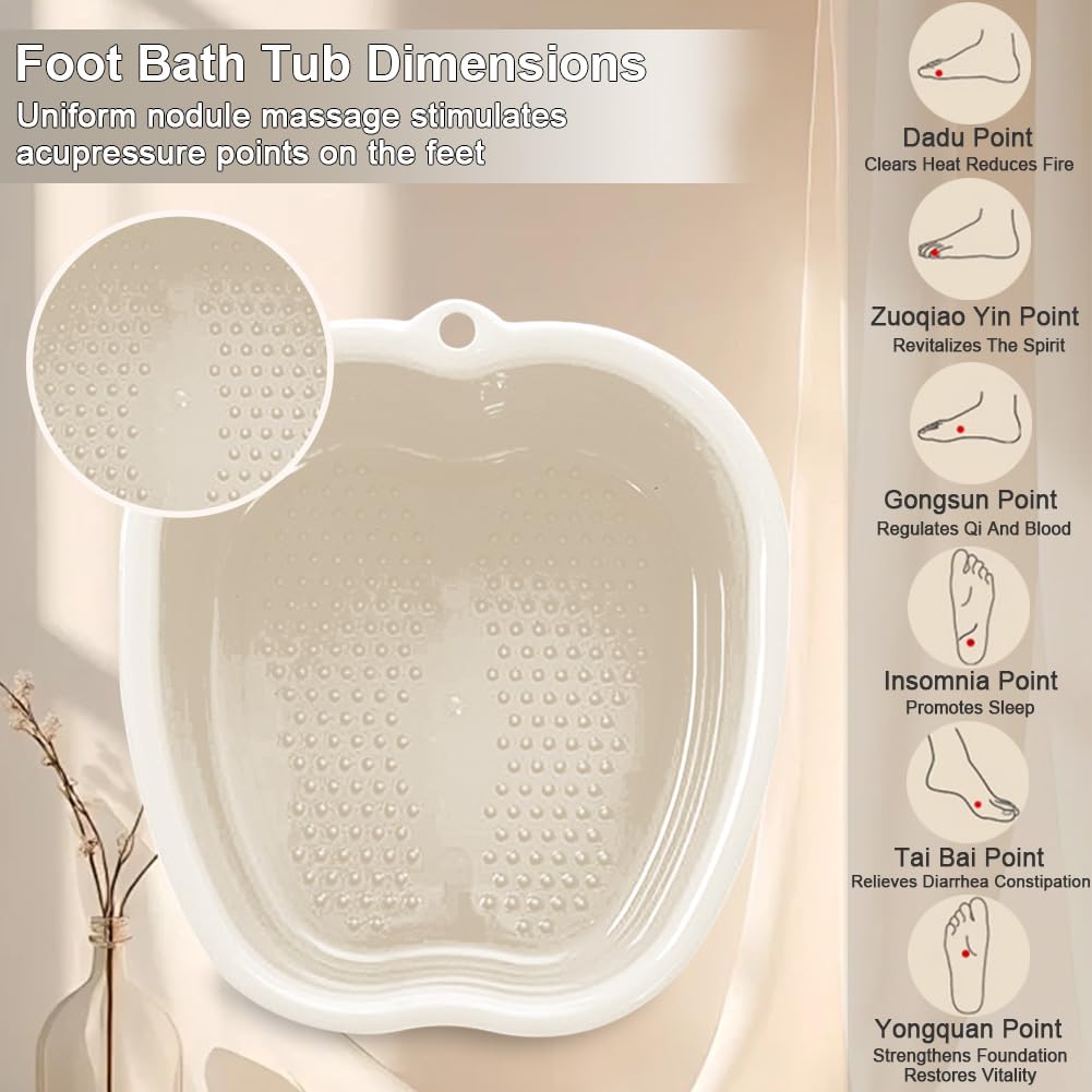 Chpbolly tub in use with feet submerged demonstrating relaxing at-home foot soak