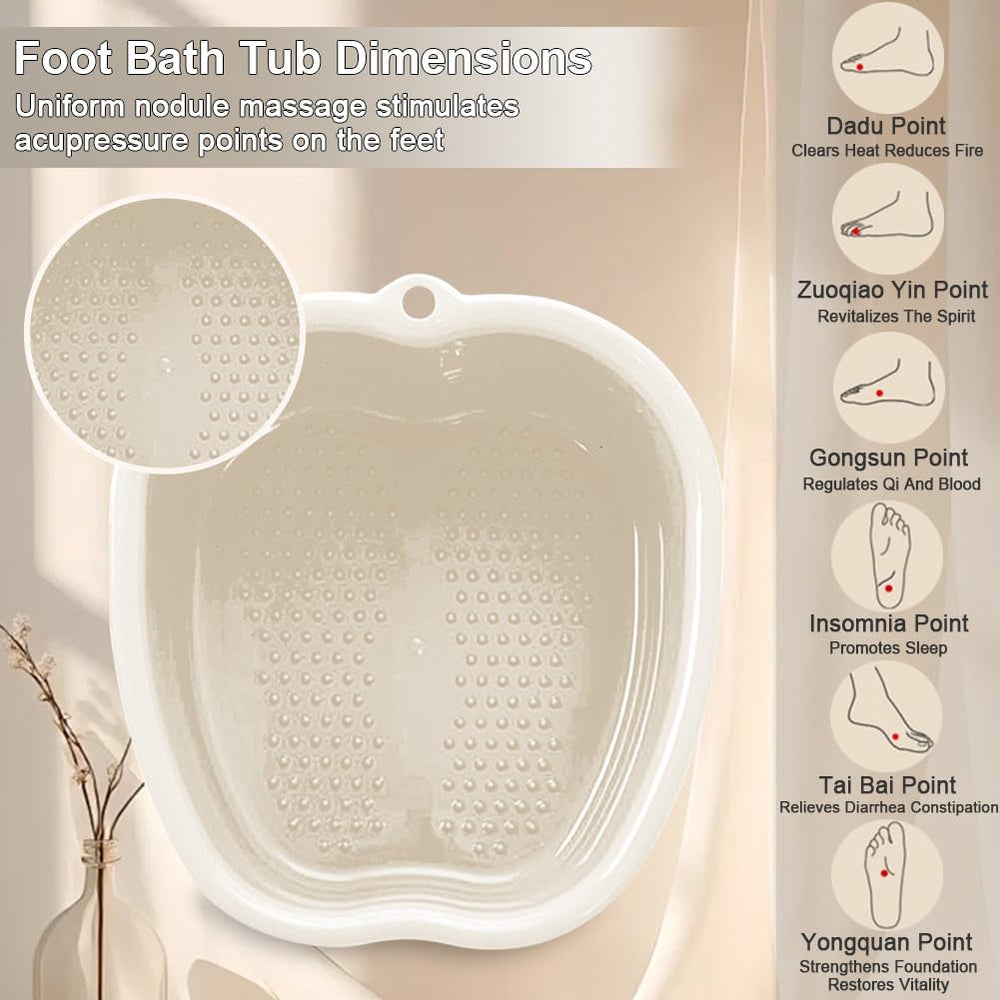 Chpbolly tub in use with feet submerged demonstrating relaxing at-home foot soak