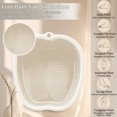Chpbolly tub in use with feet submerged demonstrating relaxing at-home foot soak