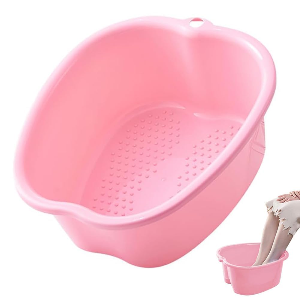 Chpbolly front view foot basin in pink showing roomy interior and stability benefits