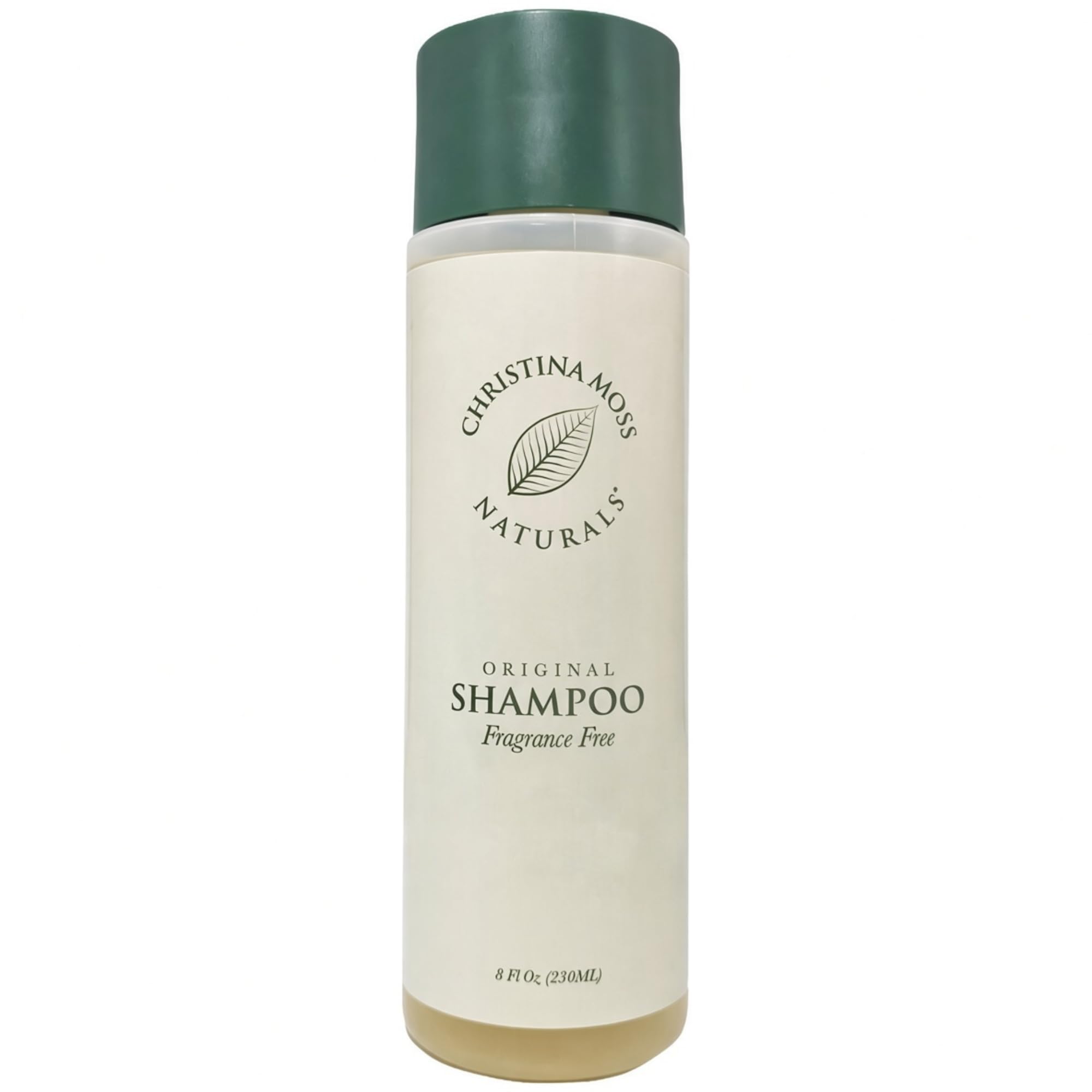 Christina Moss Naturals front bottle view showing clean packaging and benefit of gentle cleanse