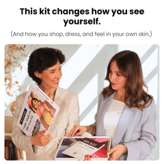 Chromawings frame held to face illustrating the comparison process and clarity