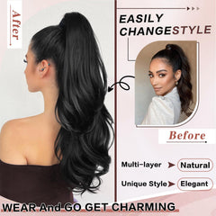 CHRSHN close-up of synthetic fibers highlighting smooth texture and natural-looking shine benefit