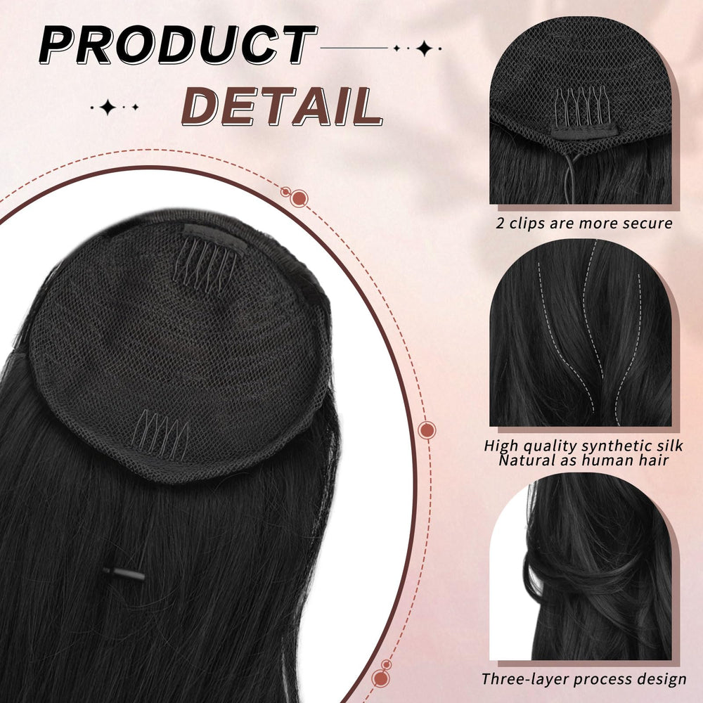 CHRSHN wavy layered ends detail showing layered cut and realistic movement benefit