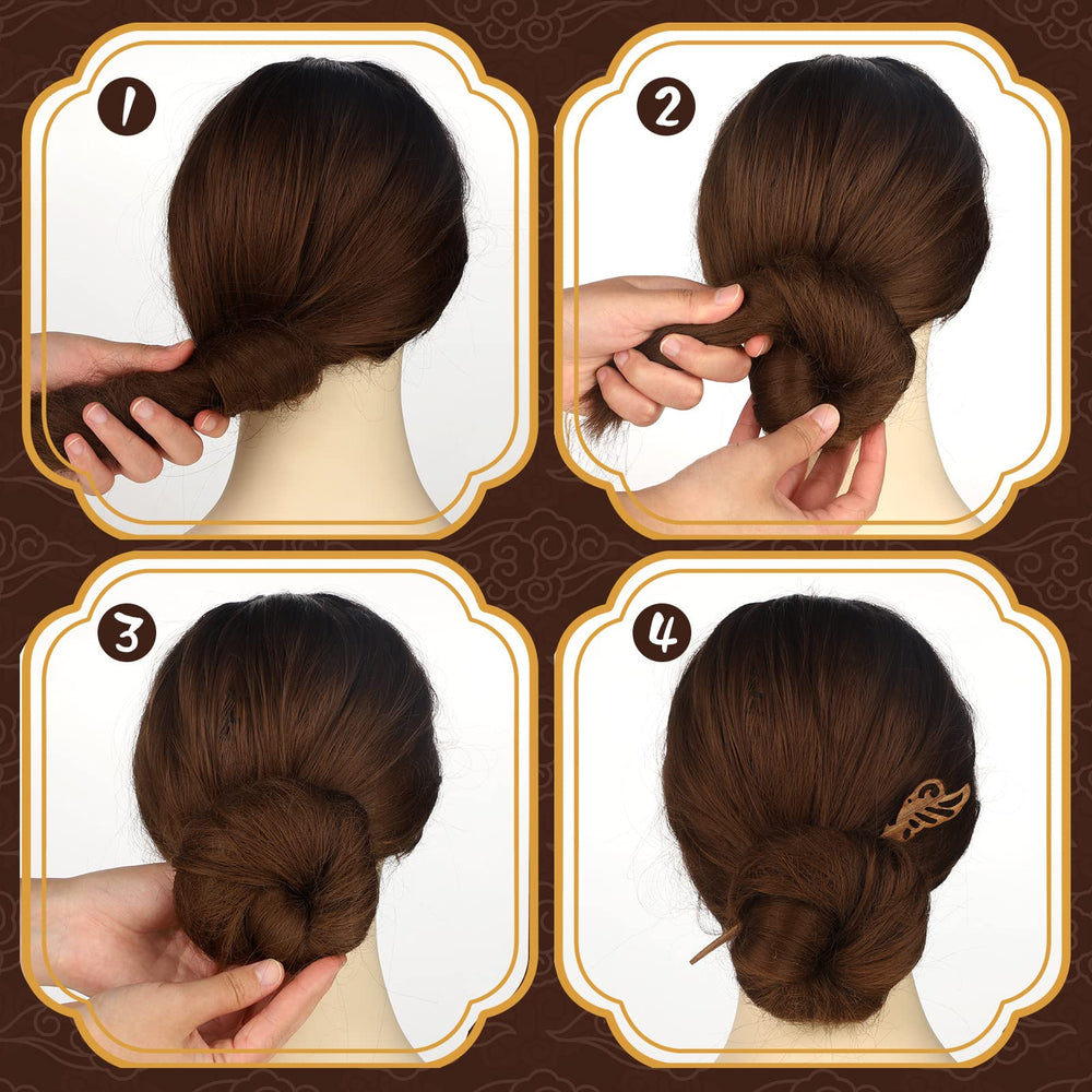 Chuangdi hair chopsticks styled with bridal outfit offering classic accessory appeal