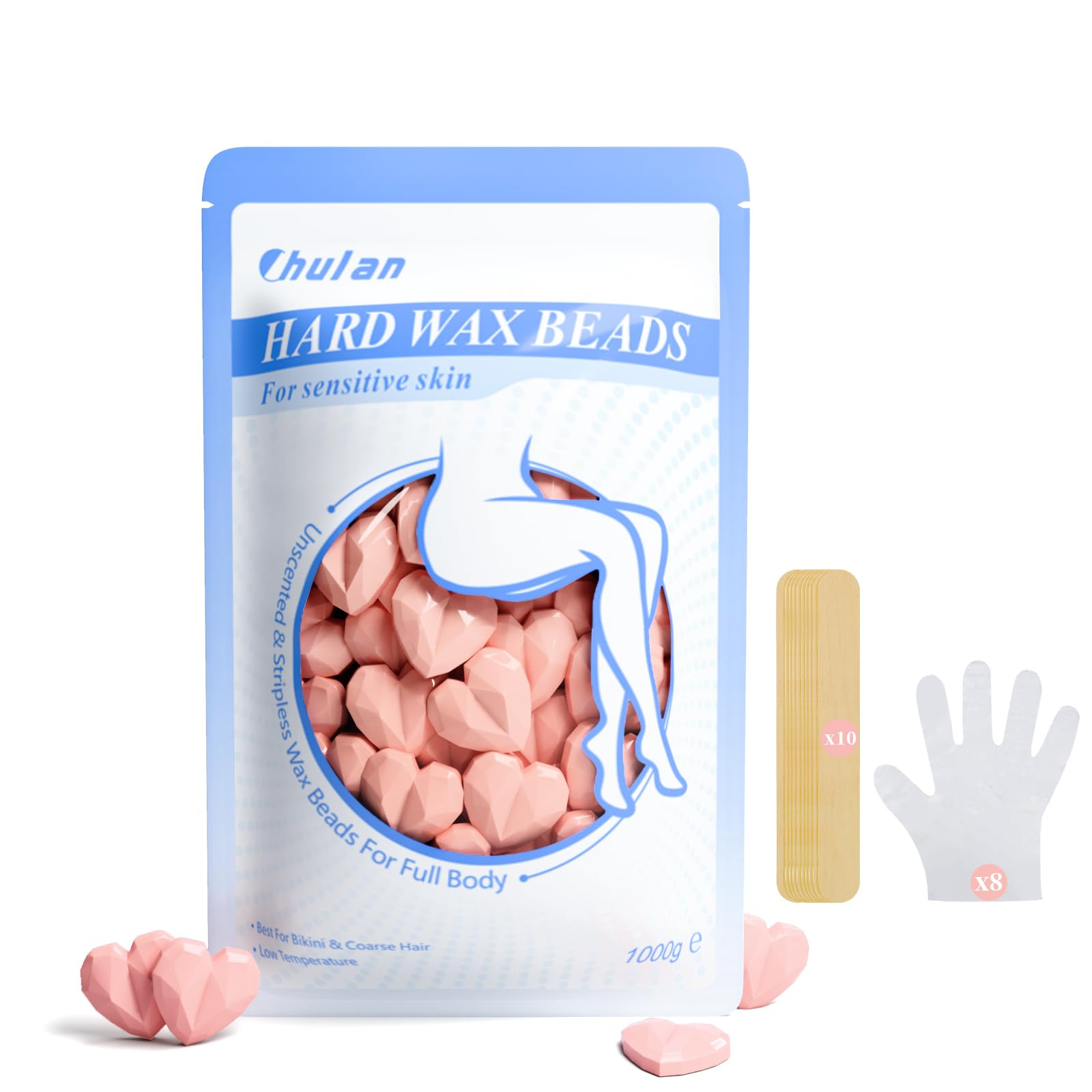 Chulan tub of unscented wax beads showing packaging and quantity benefit