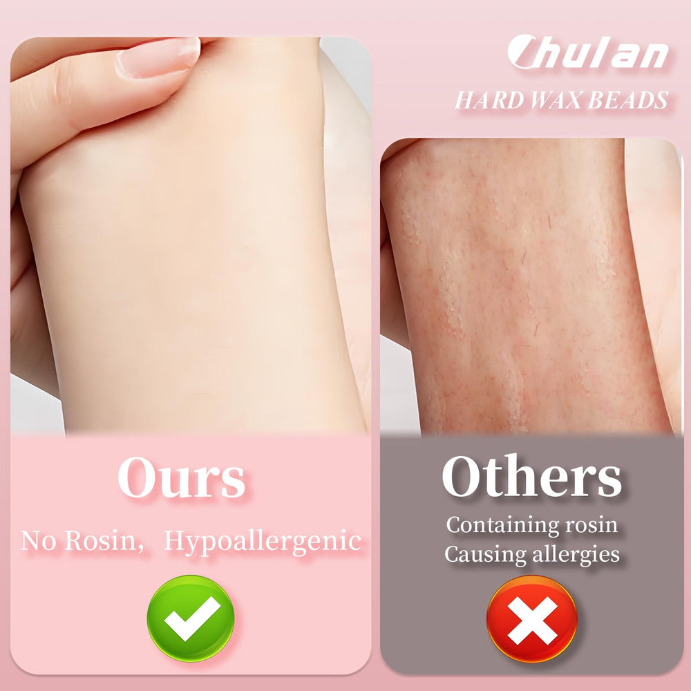 Chulan wax used on bikini area illustrating safe, delicate-zone removal