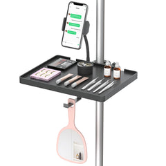 Chunxiao front view clamped on ring light showing organized workspace benefit