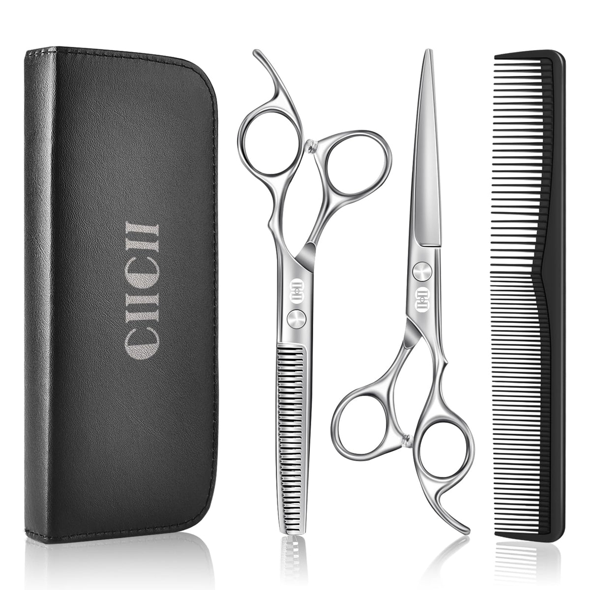 CIICII front view silver scissors showing professional finish and precision