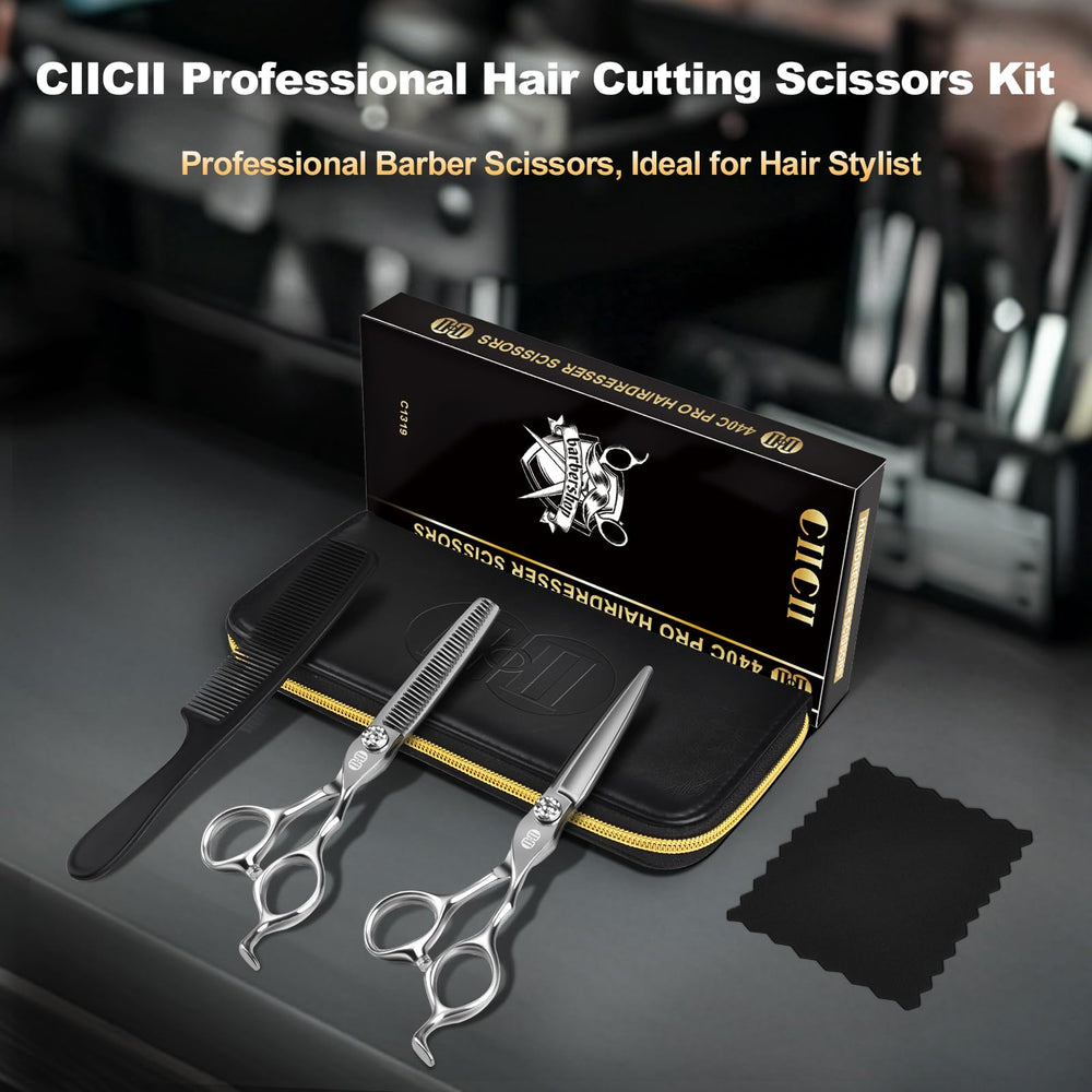 CIICII scale comparison with hand holding scissors illustrating true 6.7 inch size