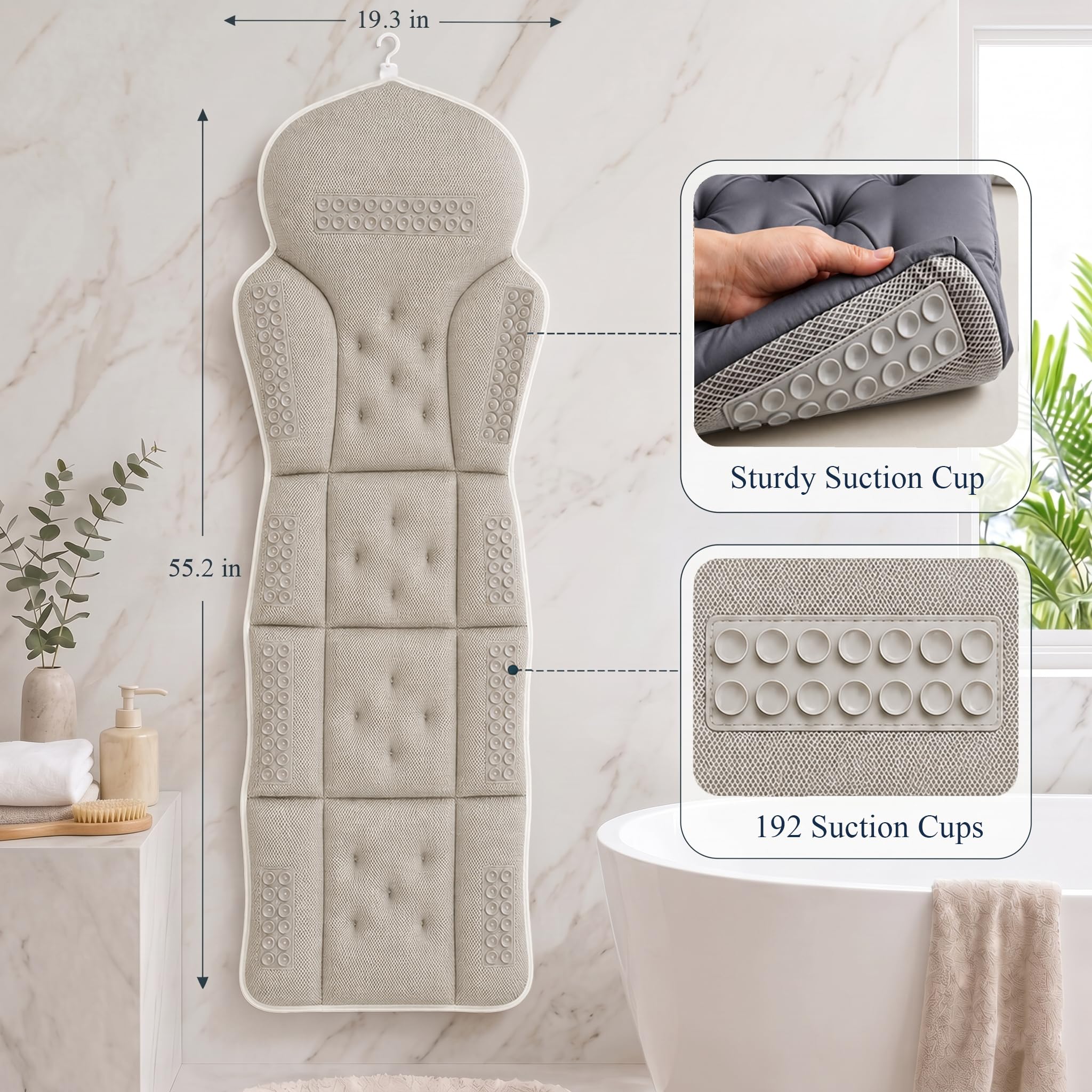 Ciieyuo hand pressing suction cup to demonstrate secure tub hold