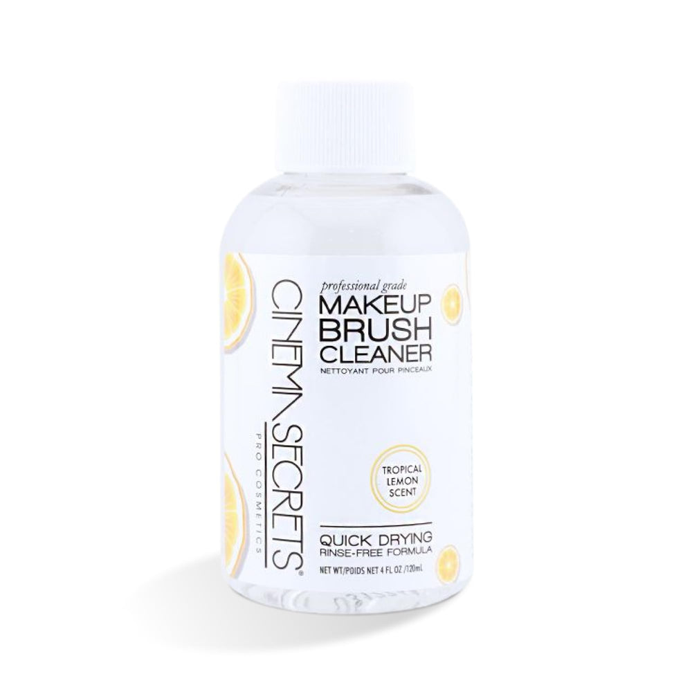 Cinema Secrets front bottle showing lemon scent and quick-dry benefit