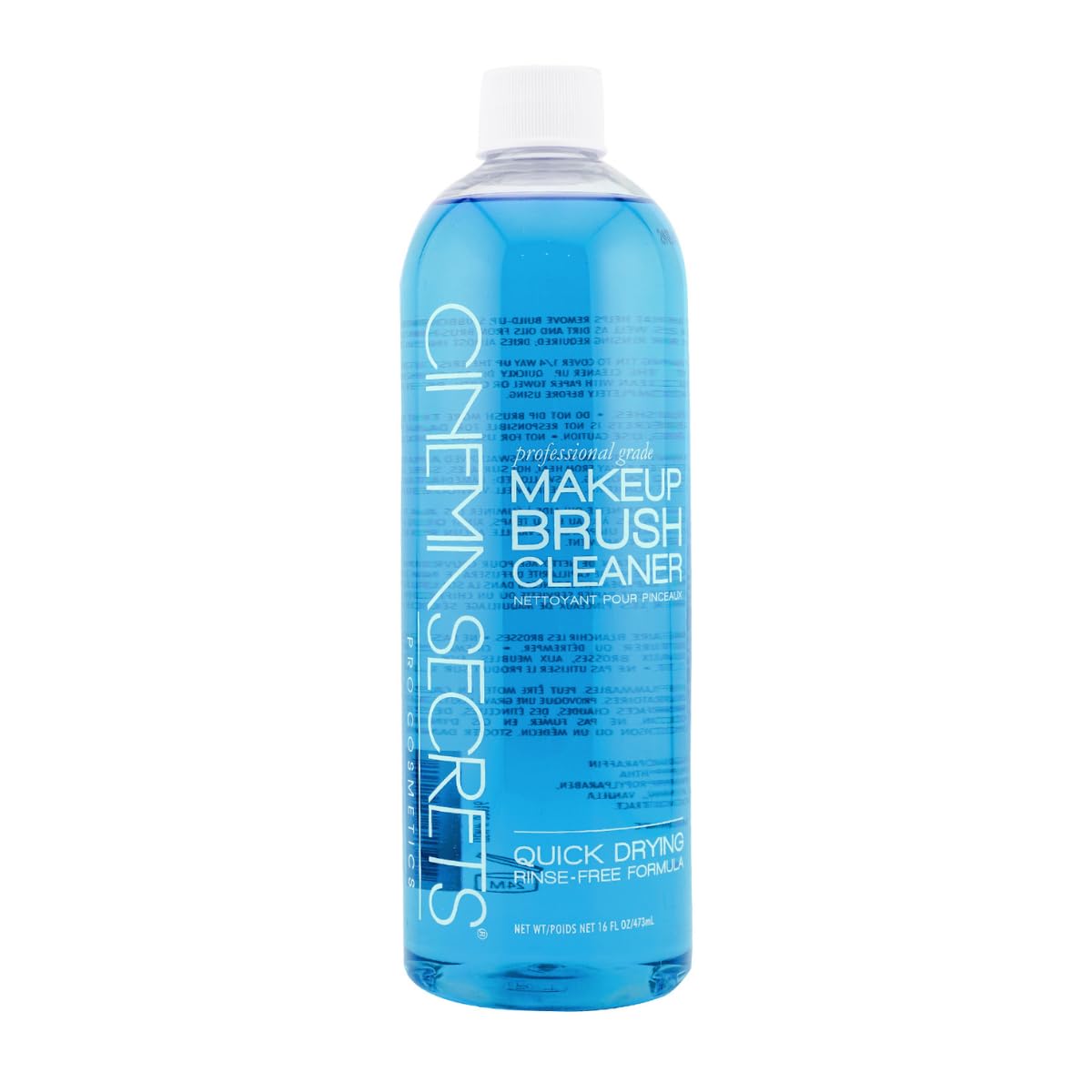 Cinema Secrets front label 16oz showing brand and quick-dry benefit