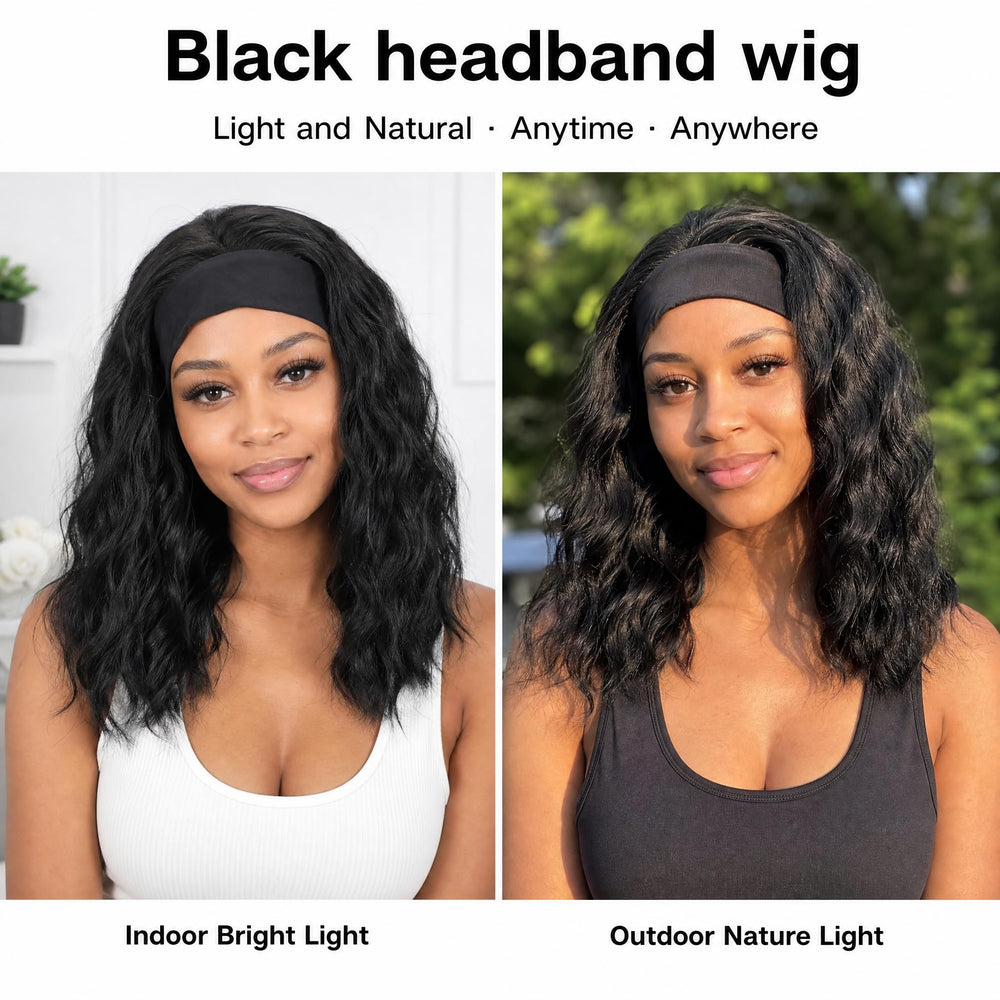 CINHOO headband detail showing velcro snap and secure adjustable fit benefit