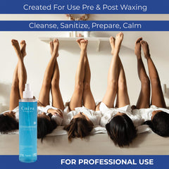 Cirepil Blue Lotion used at waxing station to purify skin and improve wax grip