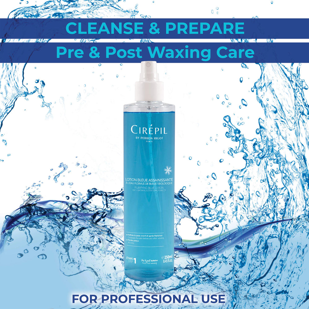 Cirepil Blue Lotion pump action dispenses controlled amount for clean professional use