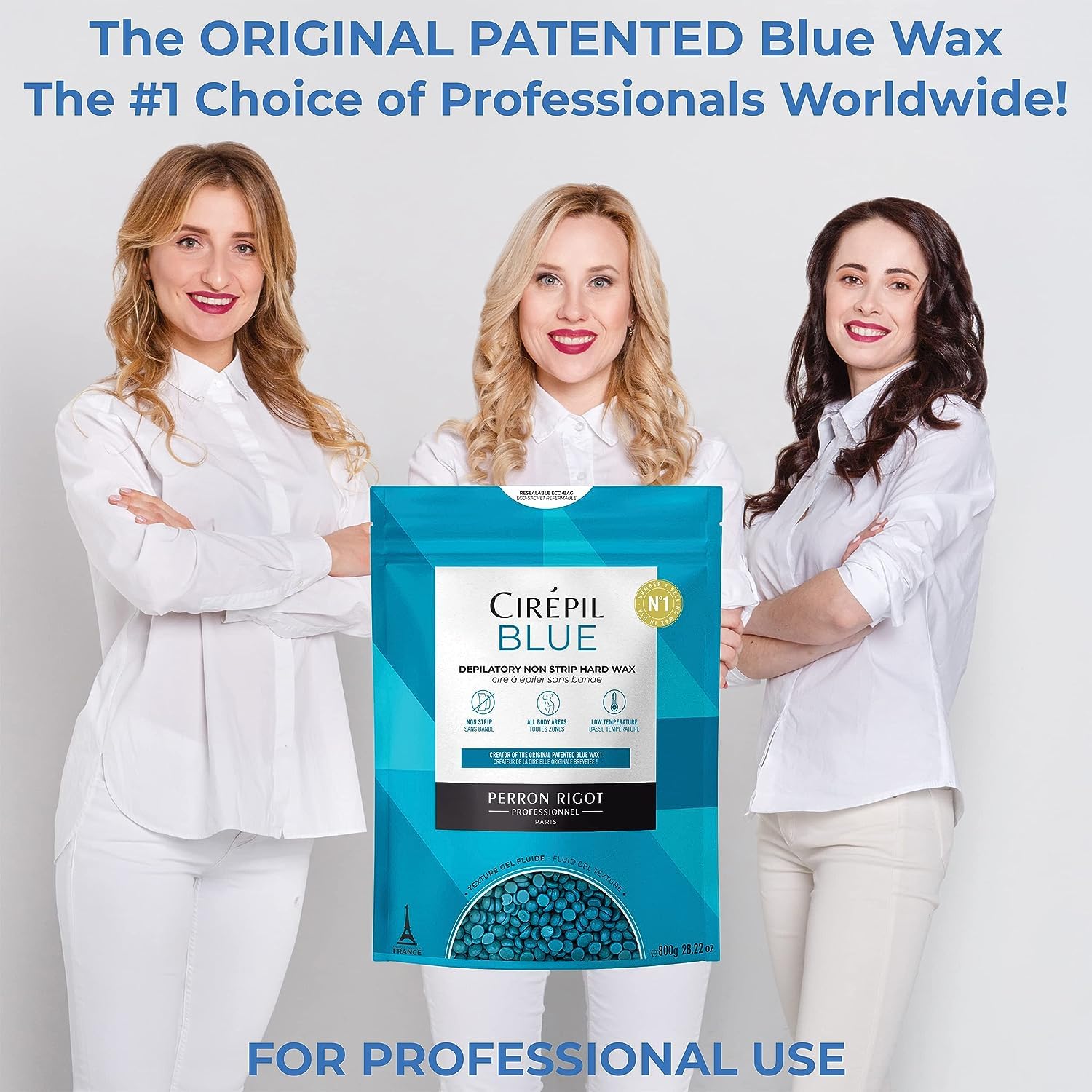 Cirepil Blue 400g bag next to ruler showing refill size benefit