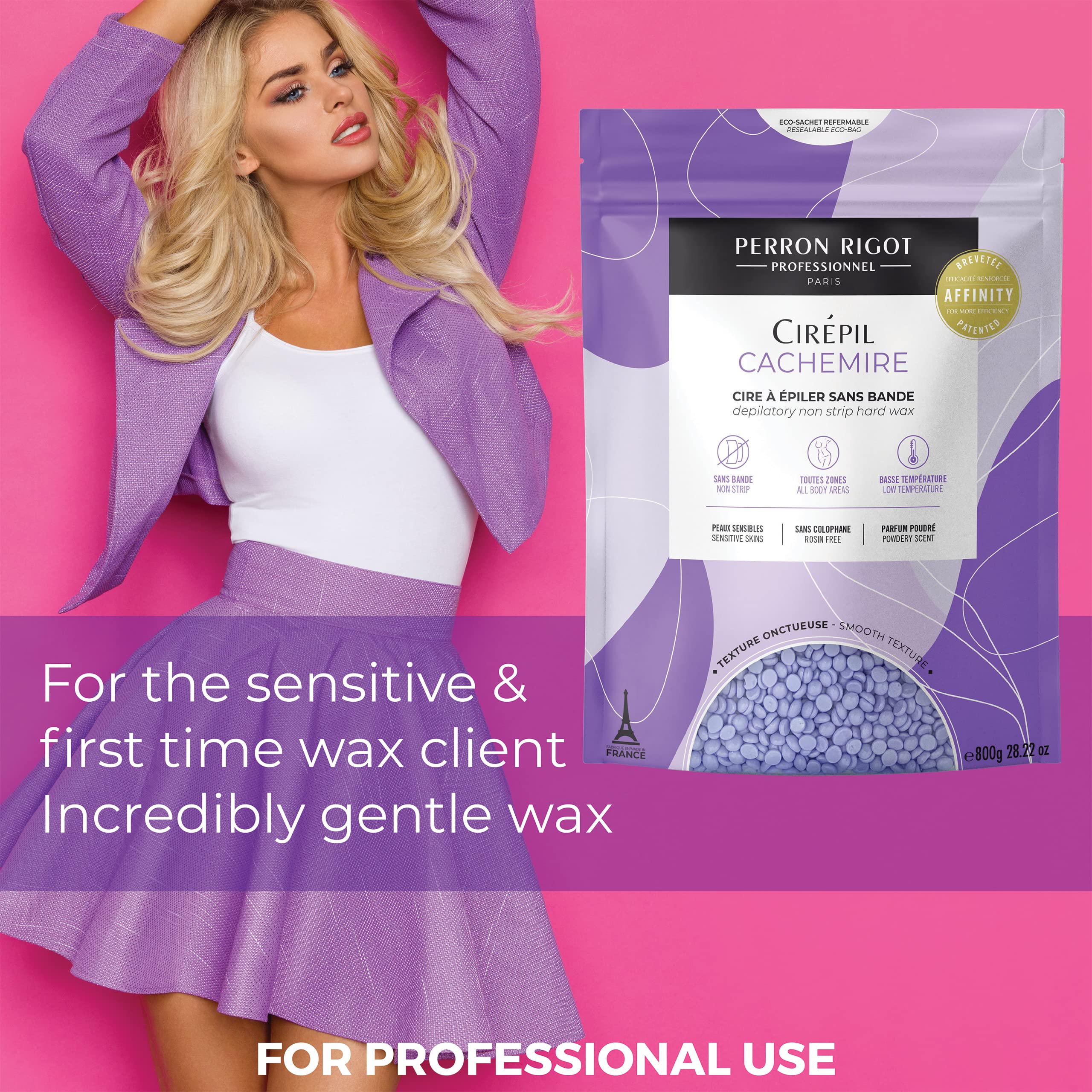 Cirepil Cachemire in salon setting with esthetician illustrating professional performance benefit