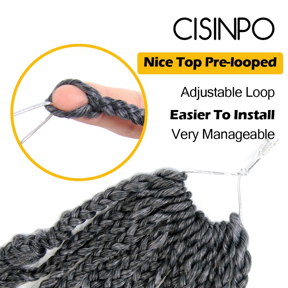 CISINPO pre-looped braid and hook close-up for faster installation benefit