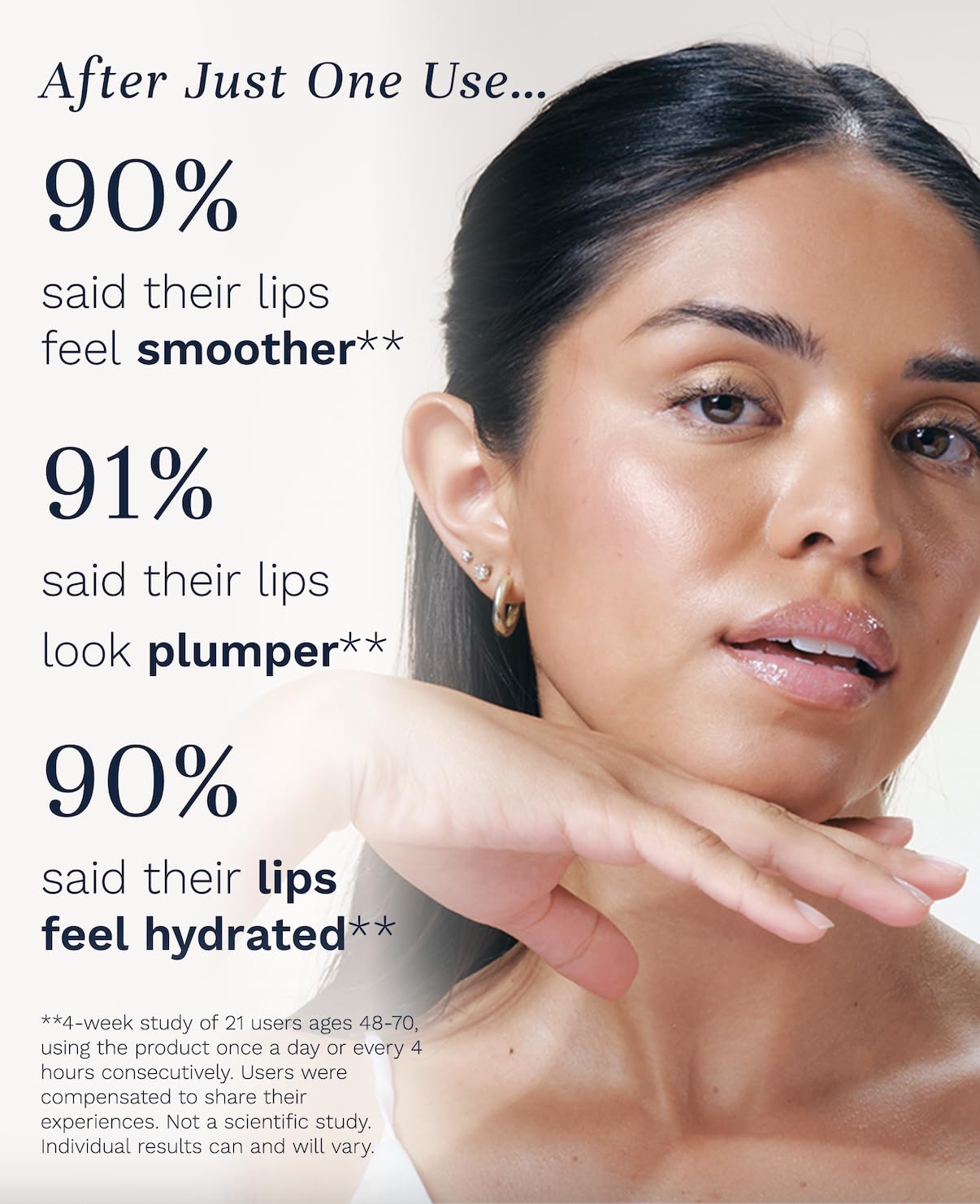City Beauty City Lips before and after photos showing fuller look