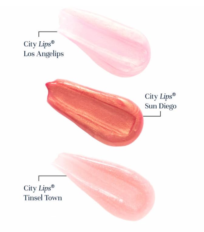 City Beauty City Lips ingredient visual with jojoba oil and peptides benefits