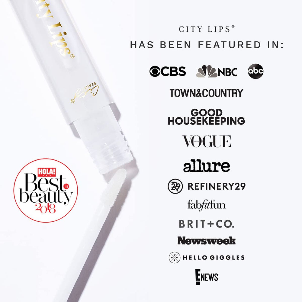 City Beauty City Lips with jojoba and ylang ylang ingredients highlighting soothing hydration
