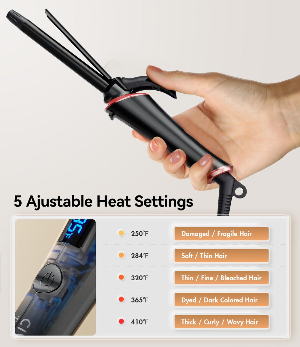 CIVEYA temperature controls and LED display for precise heat selection