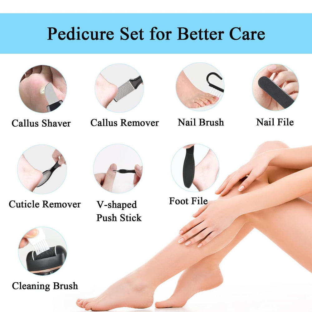 CIVYPRO full kit accessories laid out, complete pedicure convenience benefit