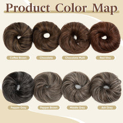 CJL HAIR worn in a high bun delivering a tousled, fuller appearance