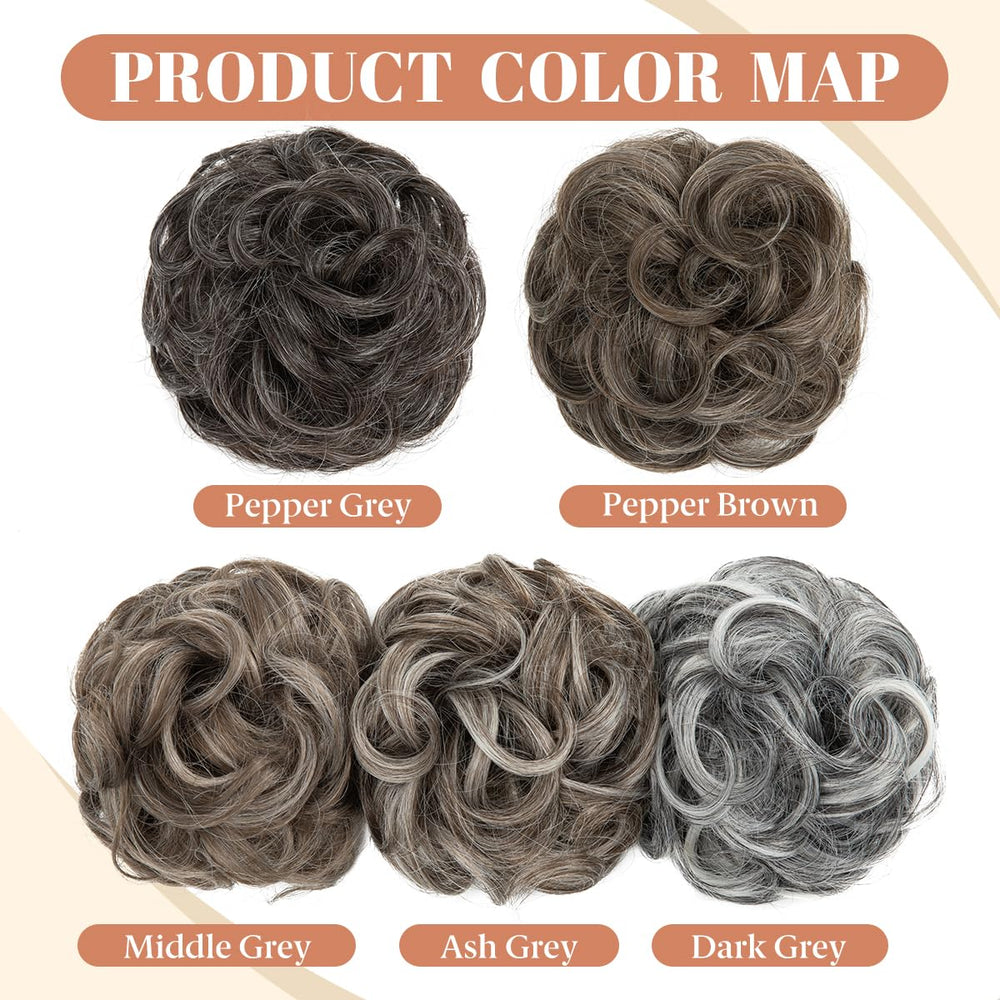CJL HAIR worn as high pony messy bun, fast salon-style finish