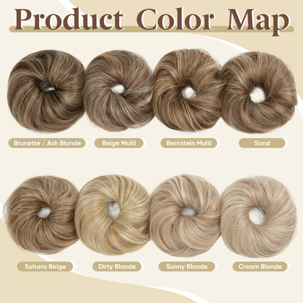 CJL HAIR mini bun clipped on a thin ponytail adding instant lift benefit