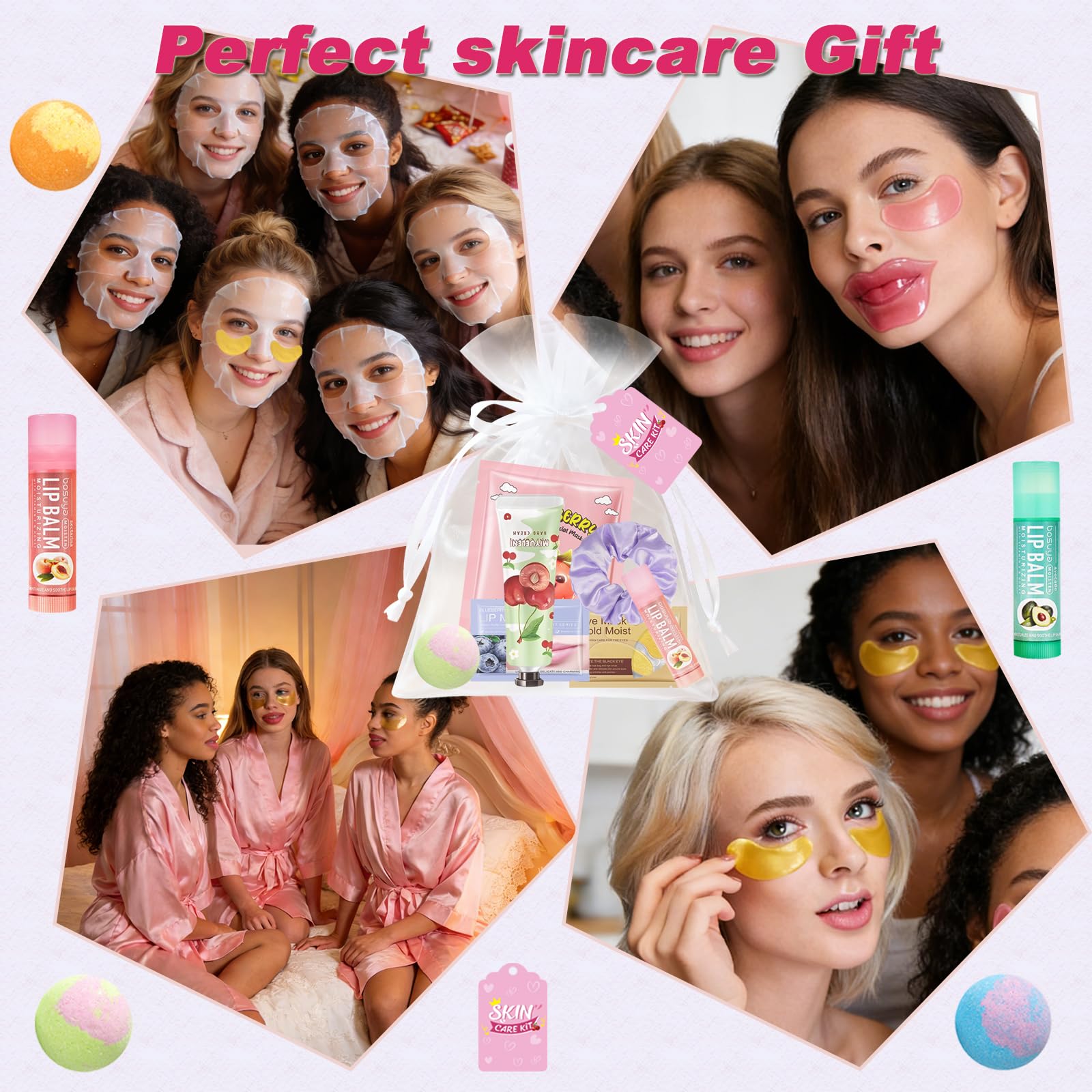 CKIVTNO silk headband and lip balm detail promoting comfortable, moisturized skin