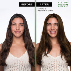 Clairol applicator in hand applying color for precise, at-home application