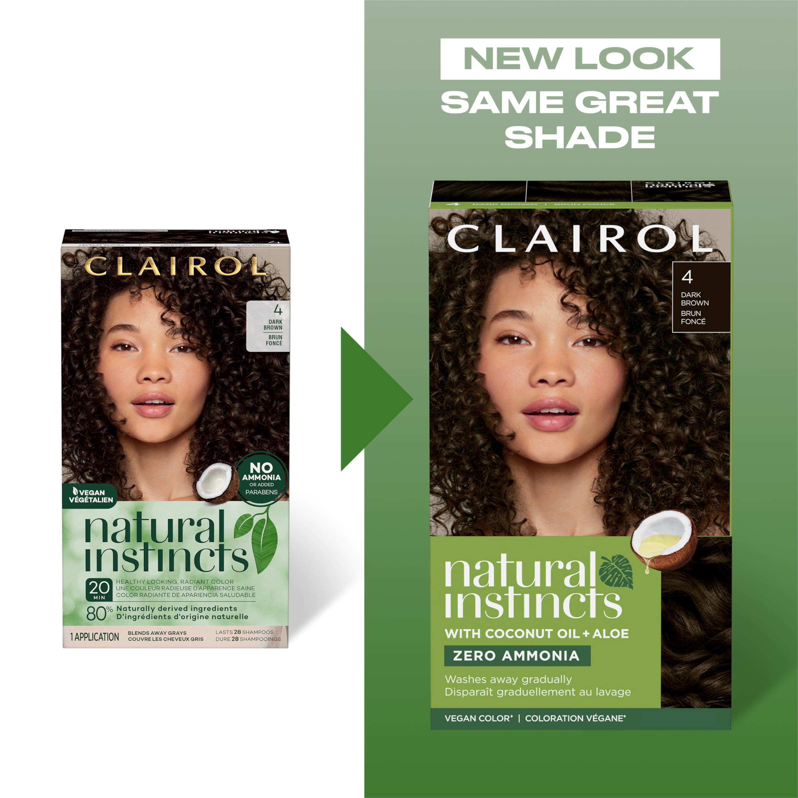 Clairol activator being poured showing simple mix and even color development