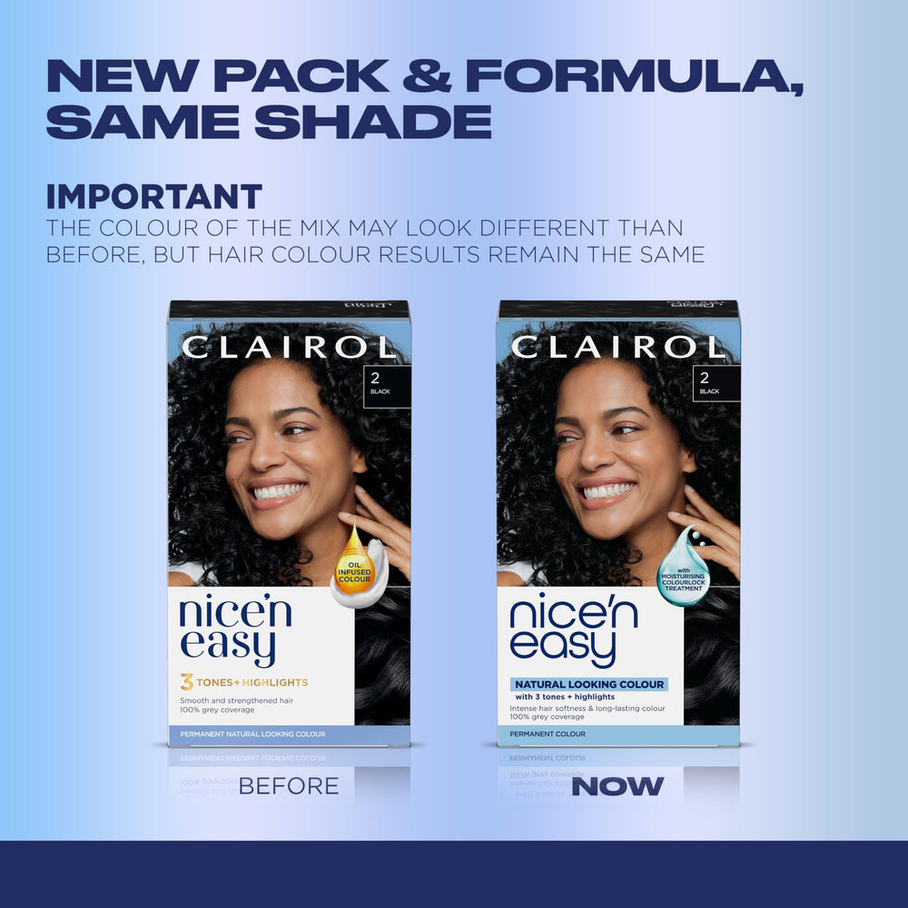 Clairol mixing bottle and applicator showing easy at-home application process