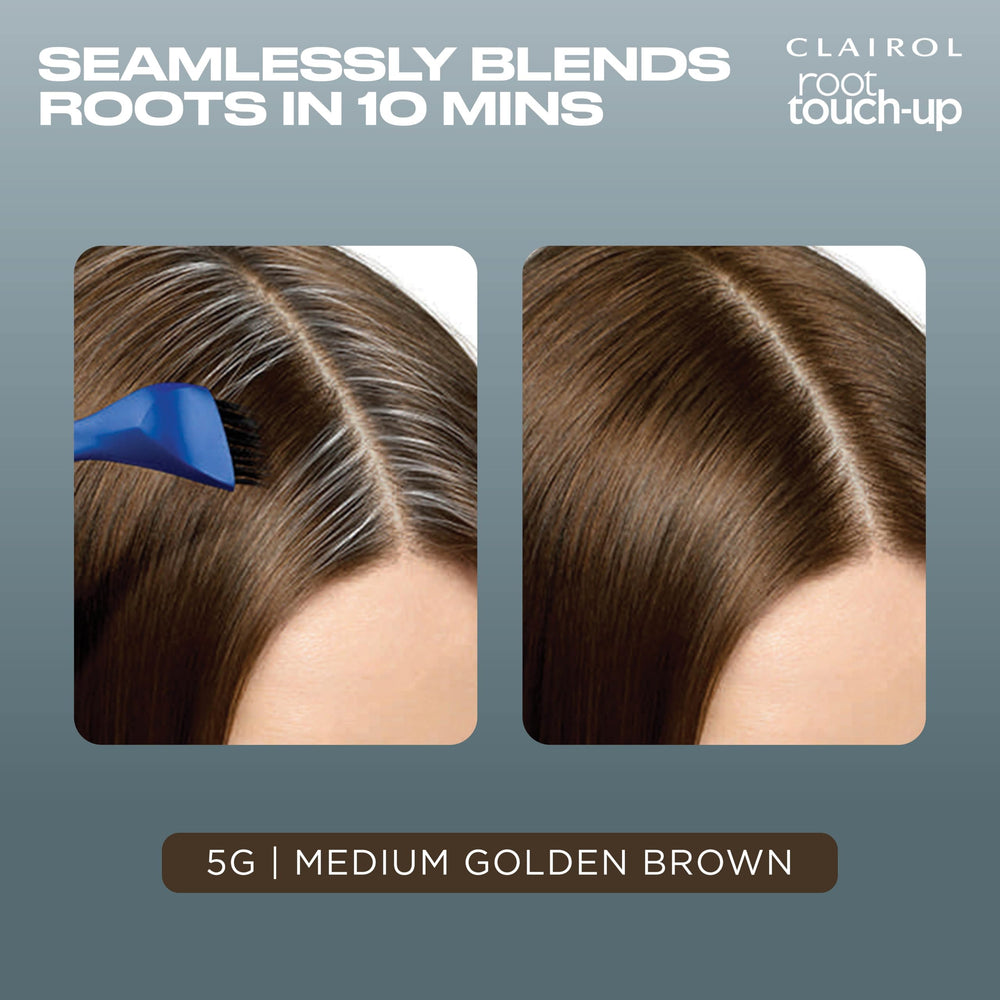 Clairol angled brush close-up showing precise tool for controlled root touch-up