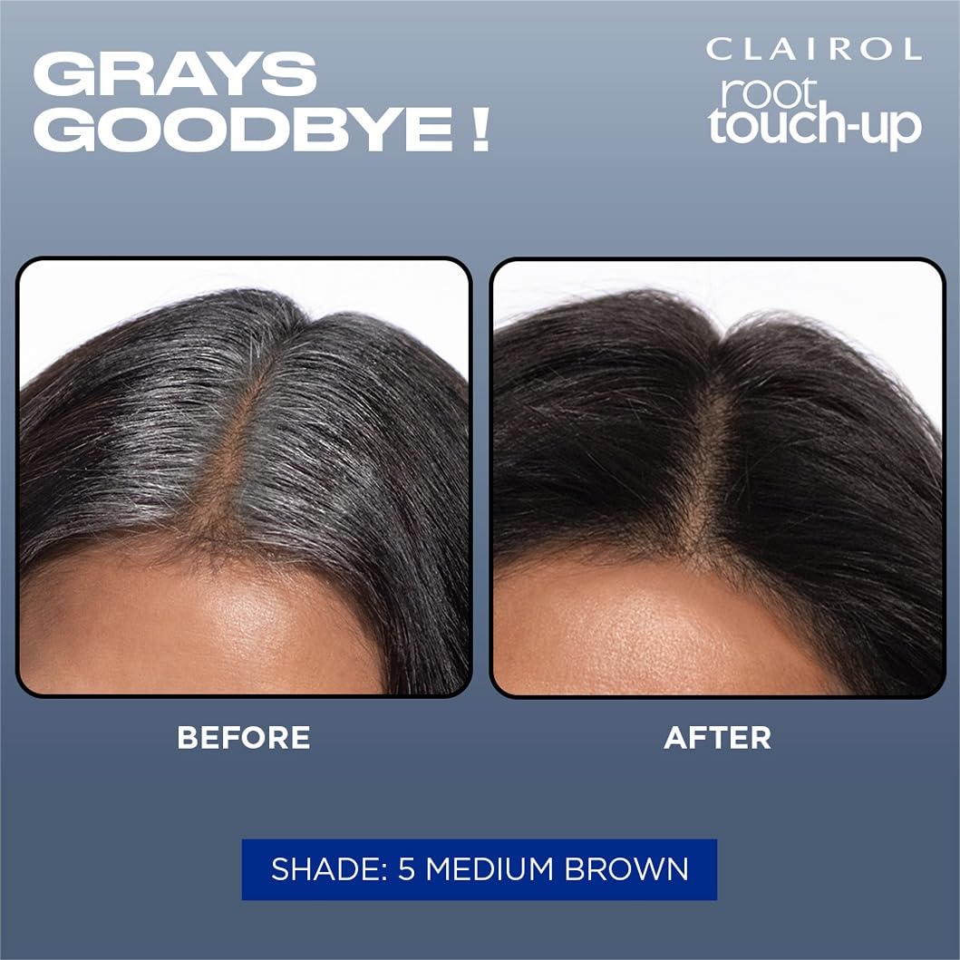 Clairol applied to roots demonstration for targeted gray concealment