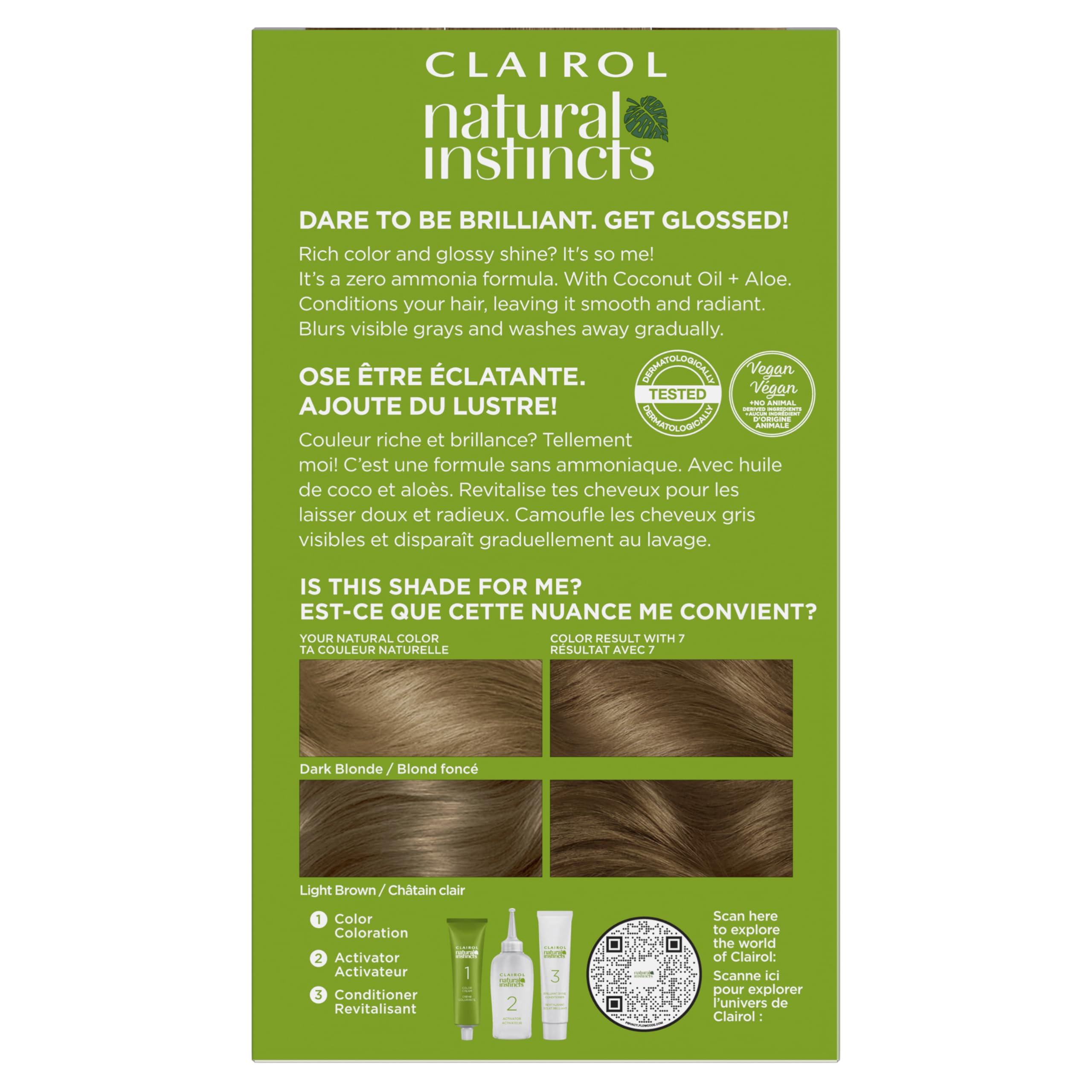 Clairol color cream tube close-up showing smooth formula for even coverage