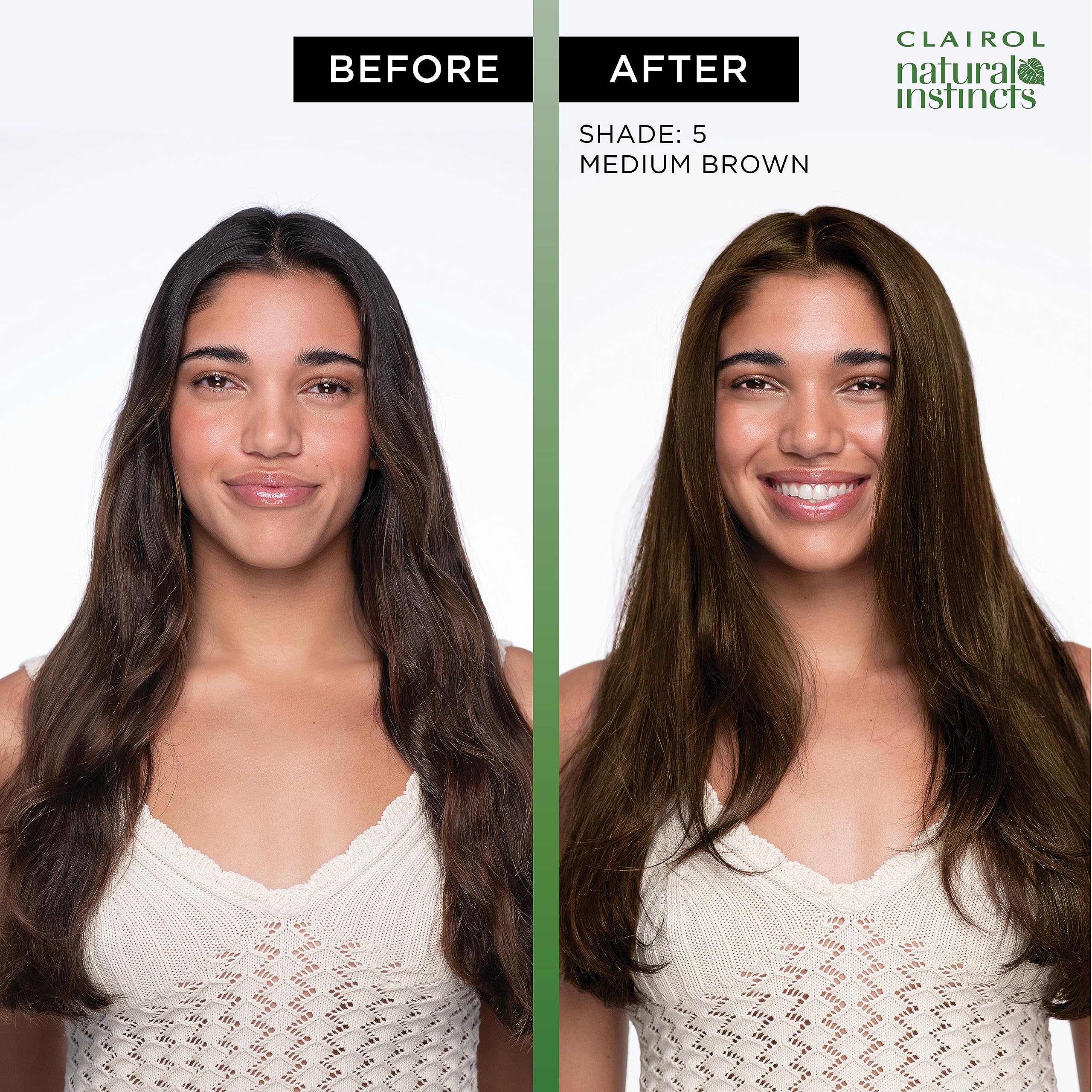 Clairol brilliant shine conditioner bottle emphasizing added gloss