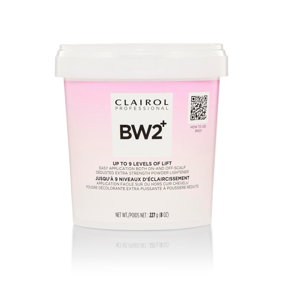Clairol Professional BW2+ front packaging showing product identity and strength.