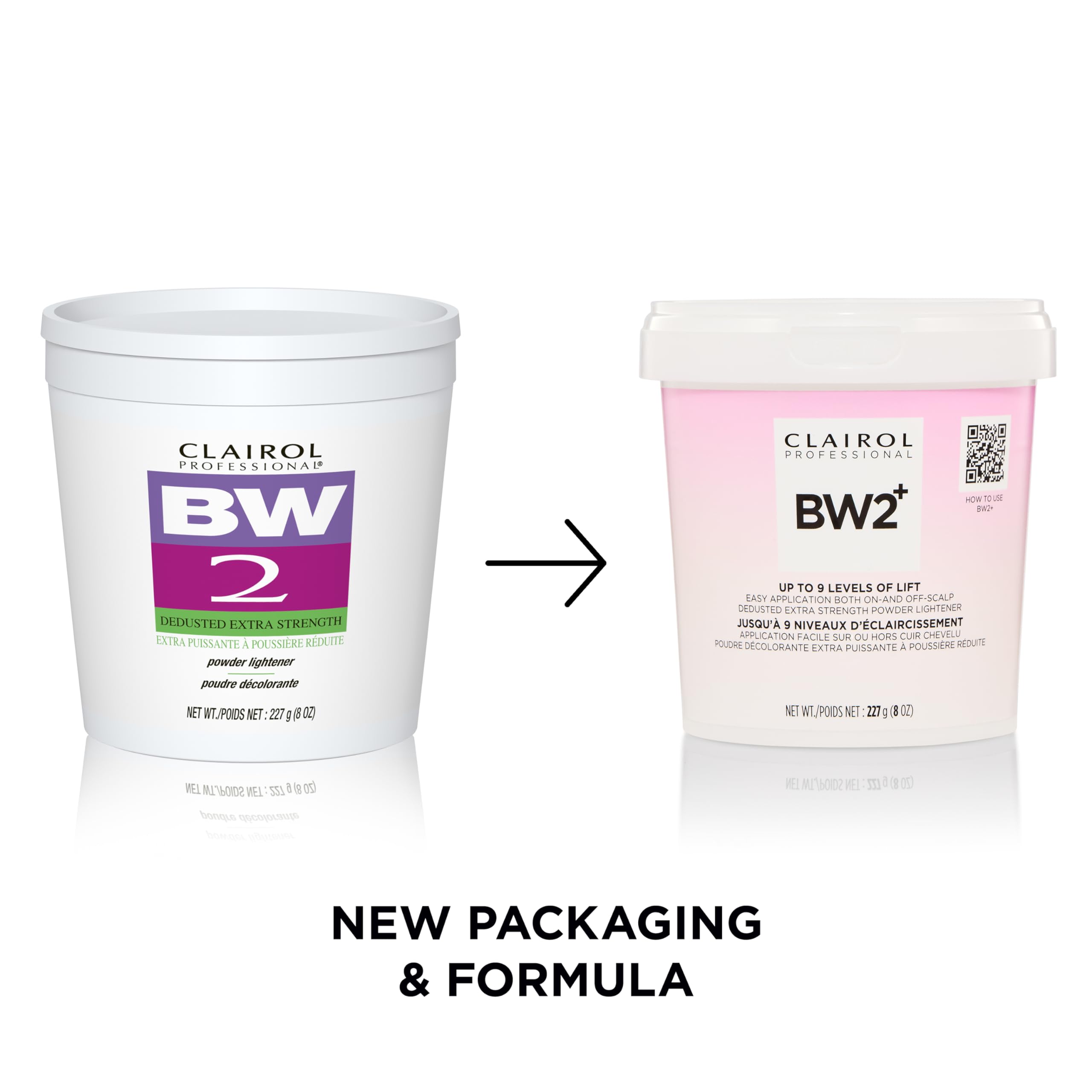 Clairol Professional BW2+ powder texture close-up showing dedusted fine particles benefit.