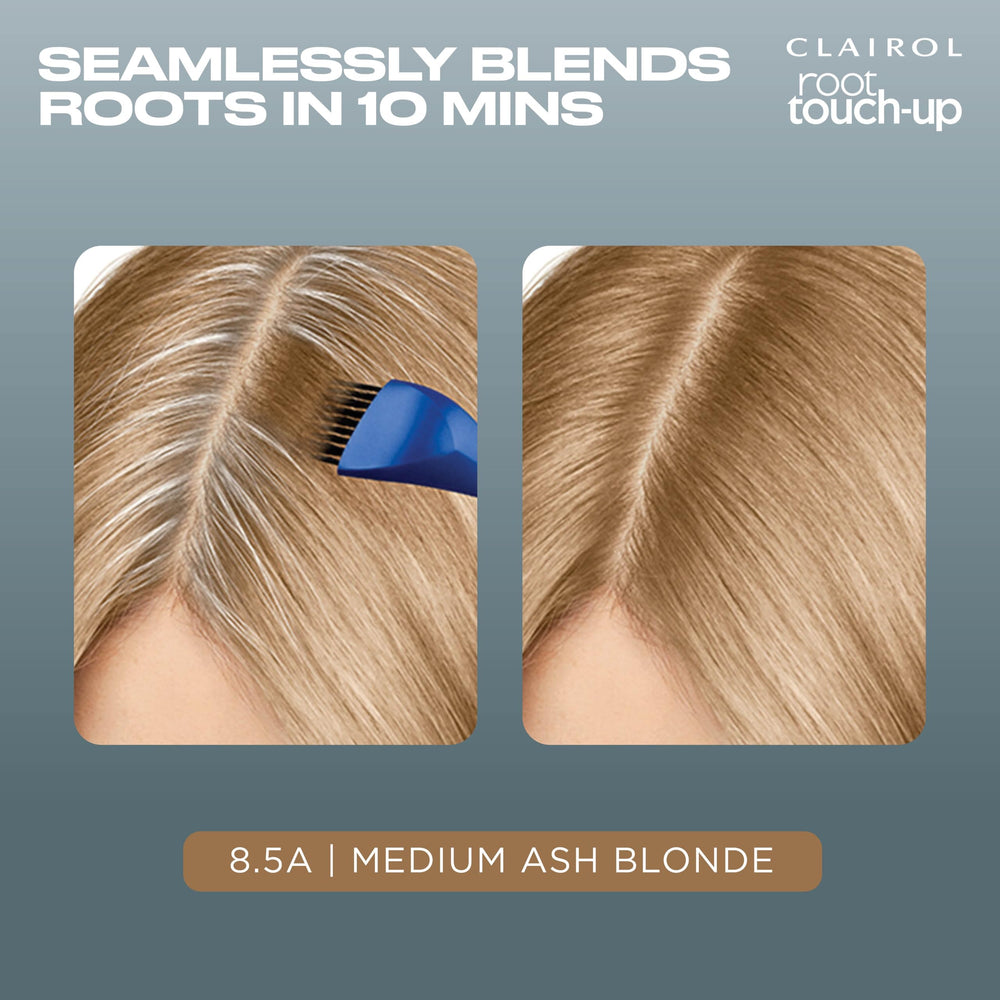 Clairol 8.5A medium champagne blonde color swatch to preview results
