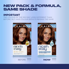 Clairol color swatch 5RB closeup displaying warm reddish-brown tones