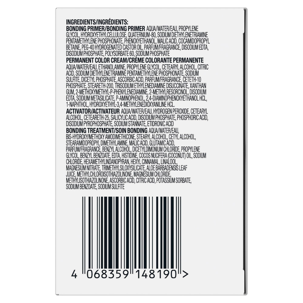 Clairol Bonding Primer bottle close-up, demonstrating product prep benefits