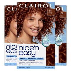 Clairol front box showing 5R Medium Auburn and clear benefits